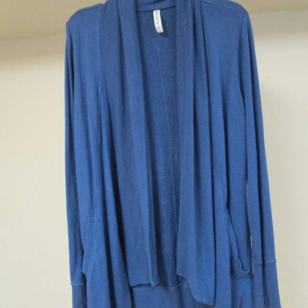 Sonoma Deep Blue Draped Cardigan